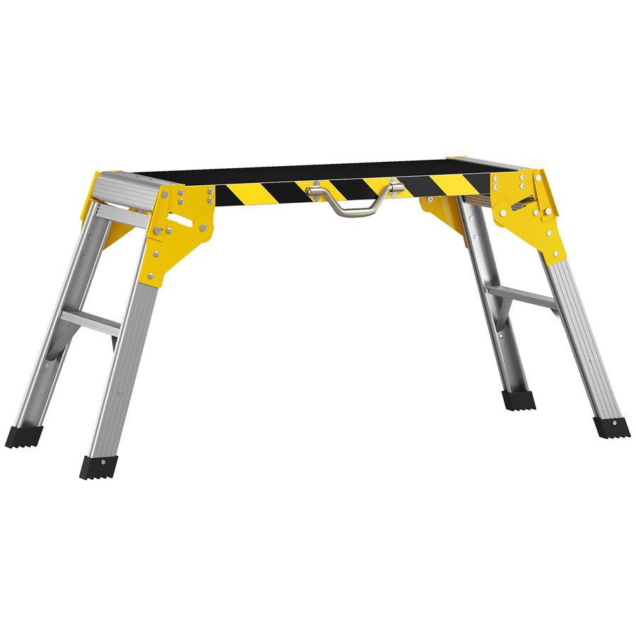 HOMCOM Werkbank 110 x 32 x 50 cm klappbar Arbeitstisch mit Griff, rutschfeste Oberfläche, Reflektorstreifen, 150kg Tragkraft, Werktisch für Garage, Werkstatt   Aosom von HOMCOM