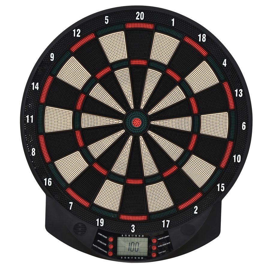 HOMCOM Elektronische Dartscheibe  Dartboard-Set mit 6 Darts, 30 Dartköpfe, 26 Spiele, 185 Trefferoptionen, für 8 Spieler, mehrfarbig  Aosom von HOMCOM