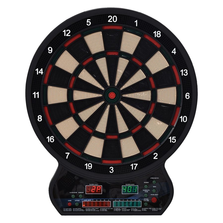 HOMCOM Elektronisches Dartspiel 27 Hauptspiele für bis zu 8 Spieler LED-Anzeige Schwarz   Aosom von HOMCOM