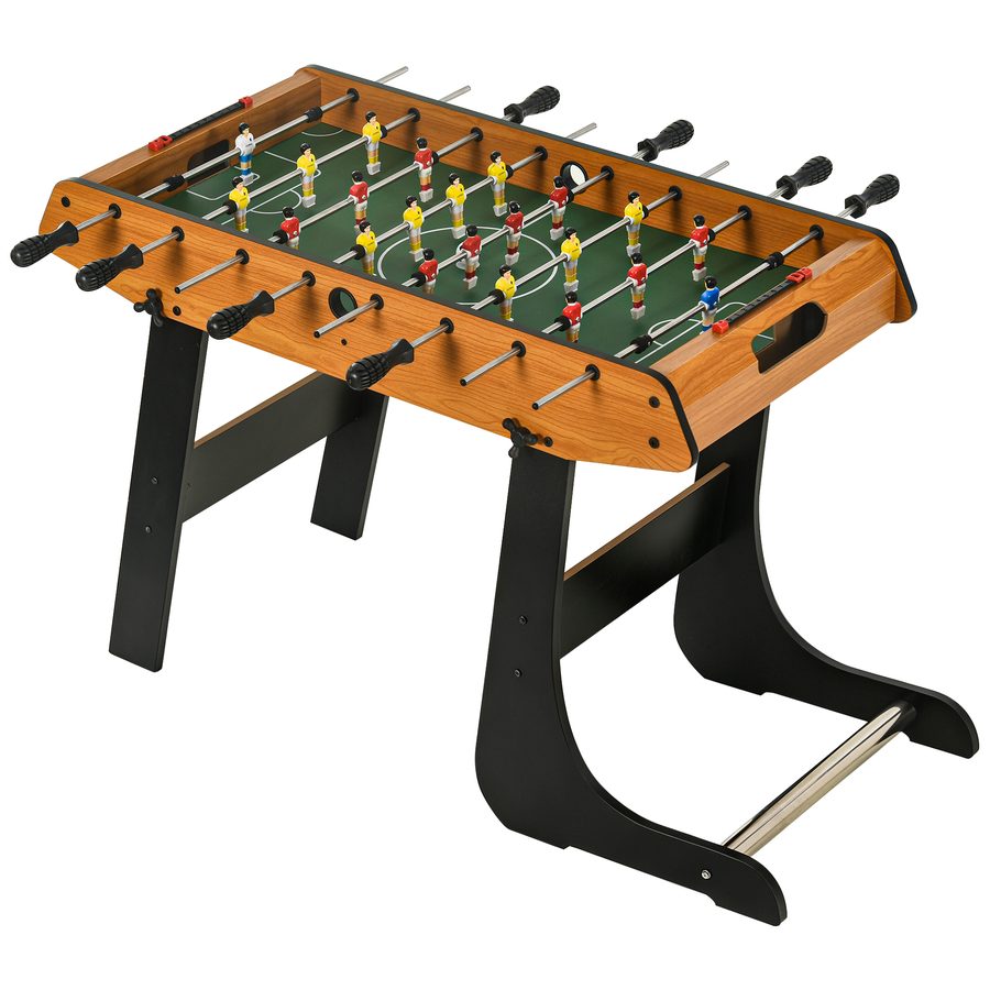HOMCOM Tischfußball Tischkicker Kickertisch Spielzeug Spieler-Party Fußball Geschenk für 14+ Jungen Zusammenklappabar innen mit je 11 Spielern MDF   Aosom von HOMCOM