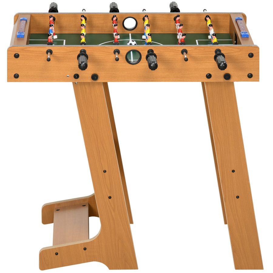 HOMCOM Tischkicker klappbar aus Holz, platzsparender Kicker mit 6 Stangen, 18 Spielern und Punktzählern, 69x37x70cm   Aosom von HOMCOM