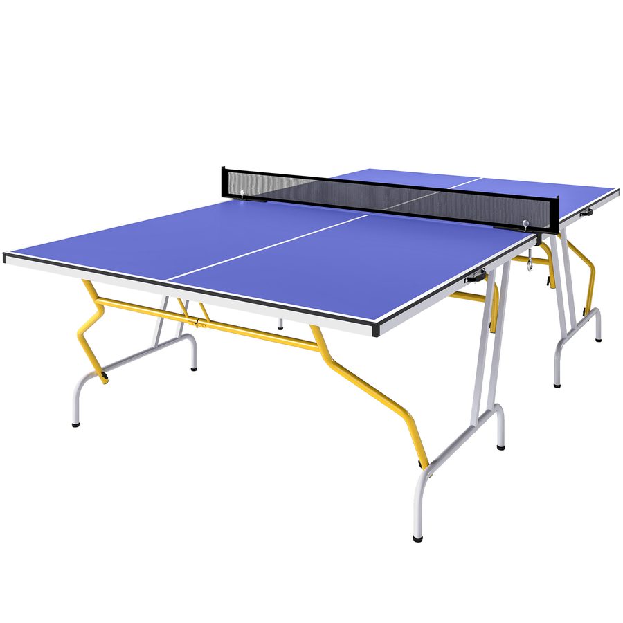 SPORTNOW Tischtennisplatte klappbar 2 Schläger 3 Bälle Tischtennisnetz Blau ideal für Freizeit & Turniere   Aosom.de von SPORTNOW