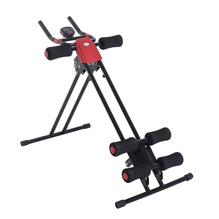 HOMCOM Bauchtrainer Rückentrainer Heimtrainer Fitnessgerät mit Muskeltrainer LED Display   Aosom von HOMCOM
