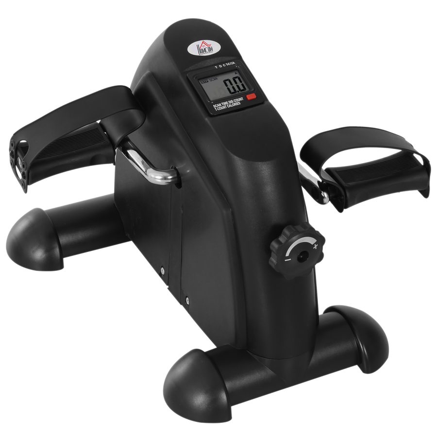 HOMCOM Mini Bike Pedaltrainer Trainingsrad mit LCD-Display, gusseisen, schwarz, kompakt 35x40x31cm für Zuhause & Fitness   Aosom.de von HOMCOM