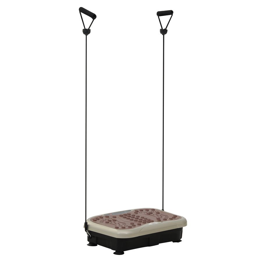 HOMCOM Vibrationsplatte Vibrationstrainer Vibrationsgerät Fitnesstrainer LED-Anzeige USB-Lautsprecher Trainingsbänder Fernbedienung   Aosom von HOMCOM