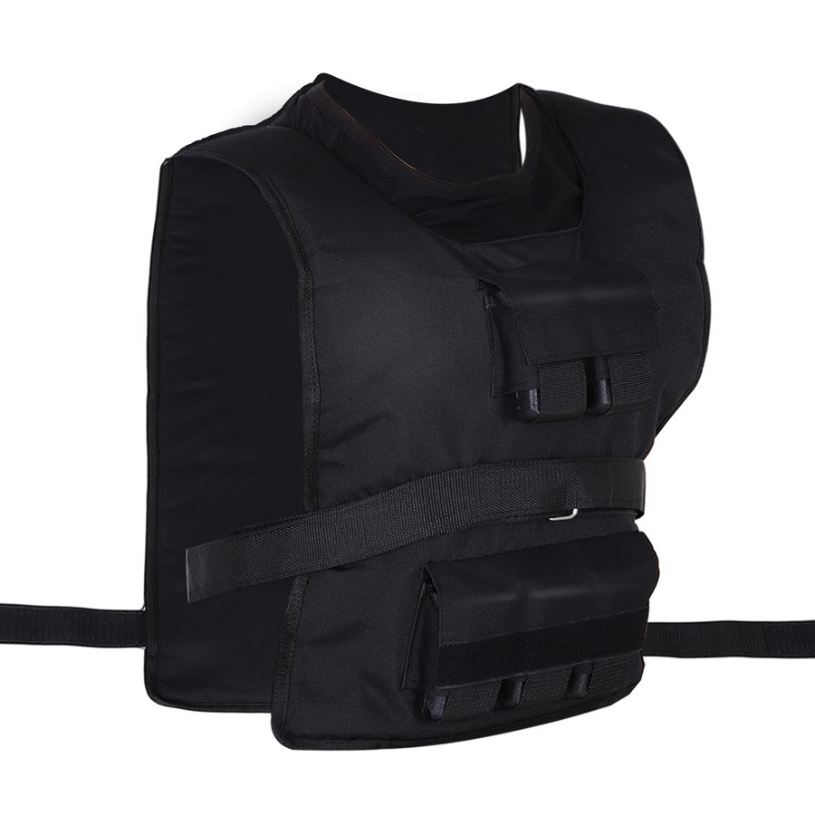 HOMCOM Gewichtsweste 20 kg verstellbare Trainingsweste für Krafttraining und Fitness, Oxford Material, Schwarz 36 x 52 cm   Aosom.de von HOMCOM