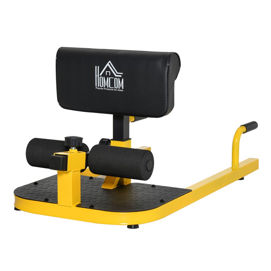 HOMCOM Sissy Squat Kniebeugentrainer 3 in 1 Beintrainer Bauch-Gesäß-Trainer verstellbar bis 120 kg 50 x 97 x 44,5–56,5 cm für effektives Workout   Aosom.de von HOMCOM