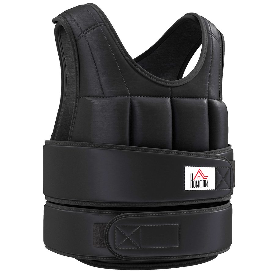 HOMCOM 20kg Unisex 38 Single Weight Body Armour, Polsterung, Klettverschlüsse, Schwarz   Aosom von HOMCOM