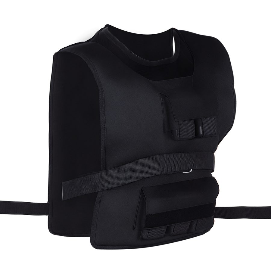 HOMCOM Trainingsweste 30 kg Gewichtsweste für Krafttraining verstellbar Oxford und Eisen Schwarz 36x52cm   Aosom.de von HOMCOM