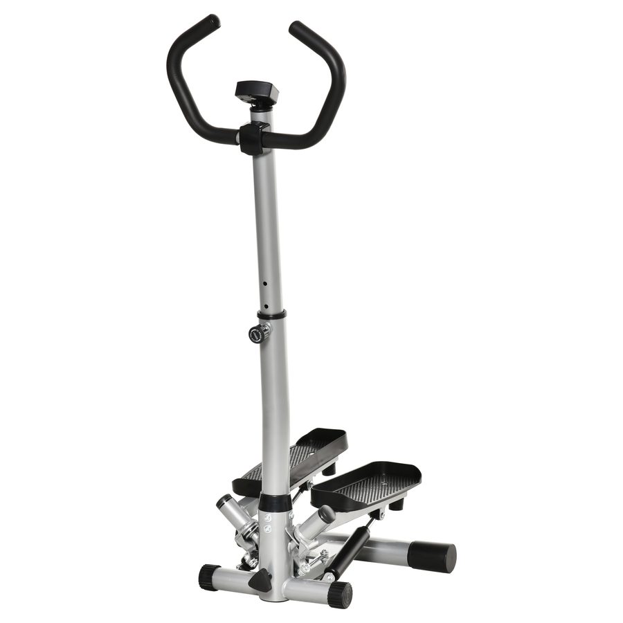 HOMCOM Stepper Heimtrainer Fitnessgerät mit Handgriff für Bein- und Po-Training, LCD-Bildschirm, verstellbare Geschwindigkeit   Aosom.de von HOMCOM