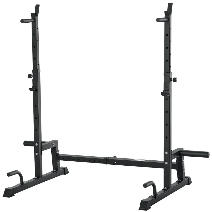 HOMCOM Hantelständer Multi-Funktions Langhantelablage höhenverstellbar bis 150 kg belastbar aus Stahl Schwarz für Krafttraining   Aosom.de von HOMCOM