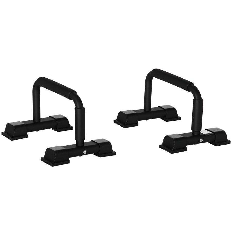 HOMCOM Liegestützgriffe 2er Set rutschfest Push Up Bars aus Stahl für effektives Training & Fitness   Aosom.de von HOMCOM