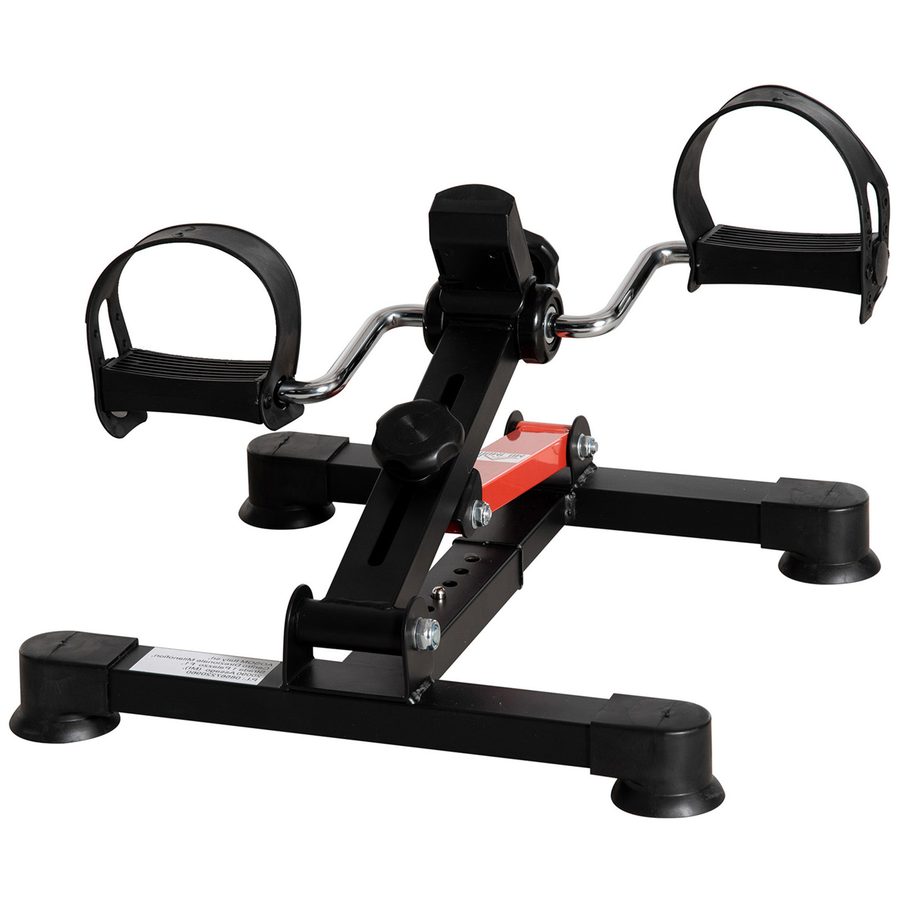 HOMCOM Mini Heimtrainer Pedalier Heimtrainer verstellbarer Widerstand LCD-Display Höhe und Breite einstellbar Arme Beine Training aus schwarzem Stahl   Aosom von HOMCOM