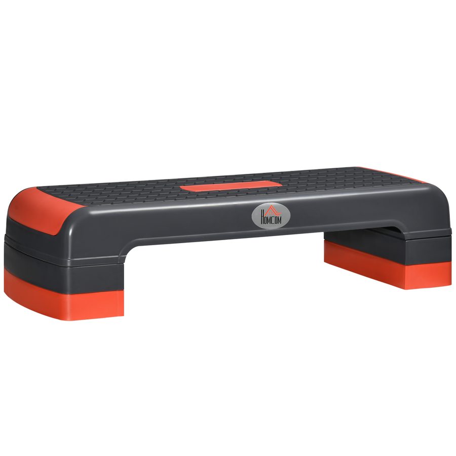 HOMCOM Aerobic-Stepper Höhenverstellbares Steppbrett Fitness Heimtrainer 3 Stufen 10/15/20 cm Indoor Outdoor bis 150 kg   Aosom.de von HOMCOM