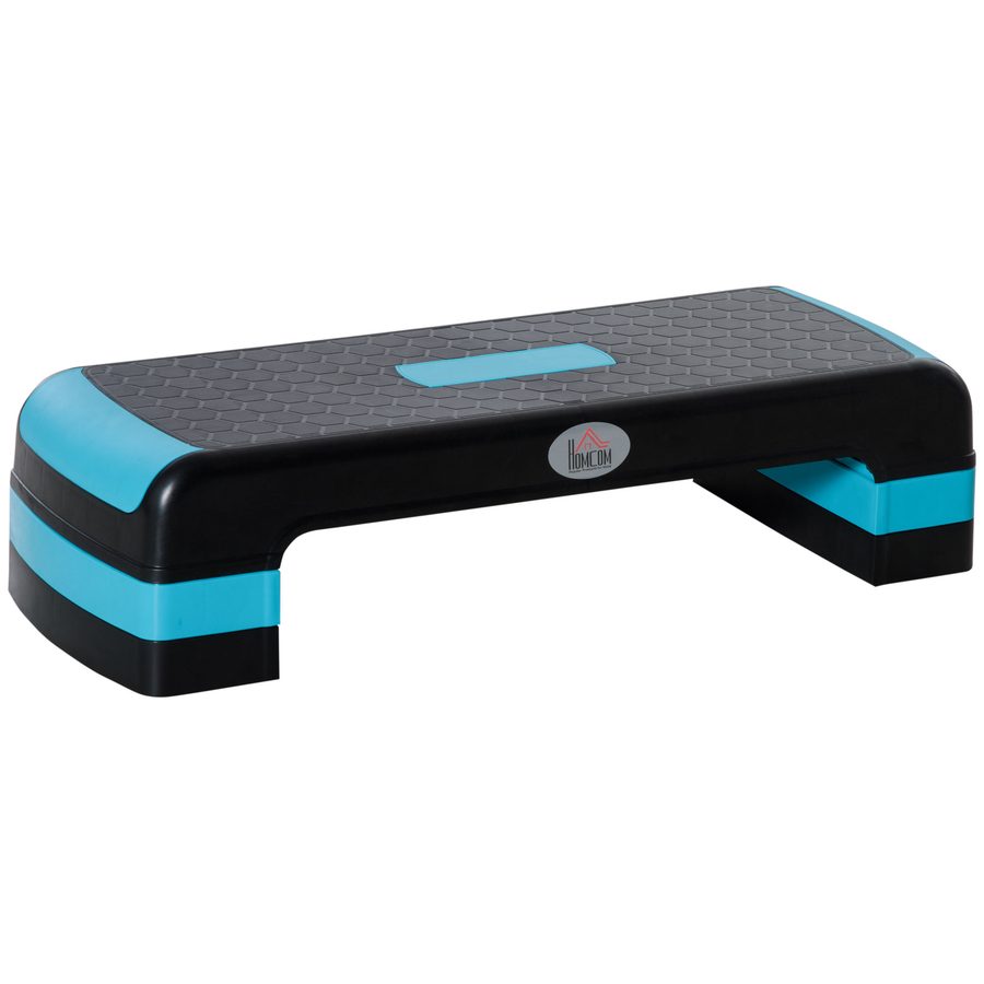 HOMCOM Aerobic-Stepper höhenverstellbar Fitness Steppbrett mit 3 Stufen 10/15/20 cm, belastbar bis 150 kg, 78 x 28 cm   Aosom.de von HOMCOM