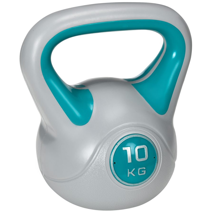 SPORTNOW Kettlebell 10 KG, Bodenschonende Kugelhantel, Schwunghantel Gewichtkugel für freies Gewichtstraining, Krafttraining, Gewichtheben, Ausdauer, Fitness, Blau   Aosom von SPORTNOW