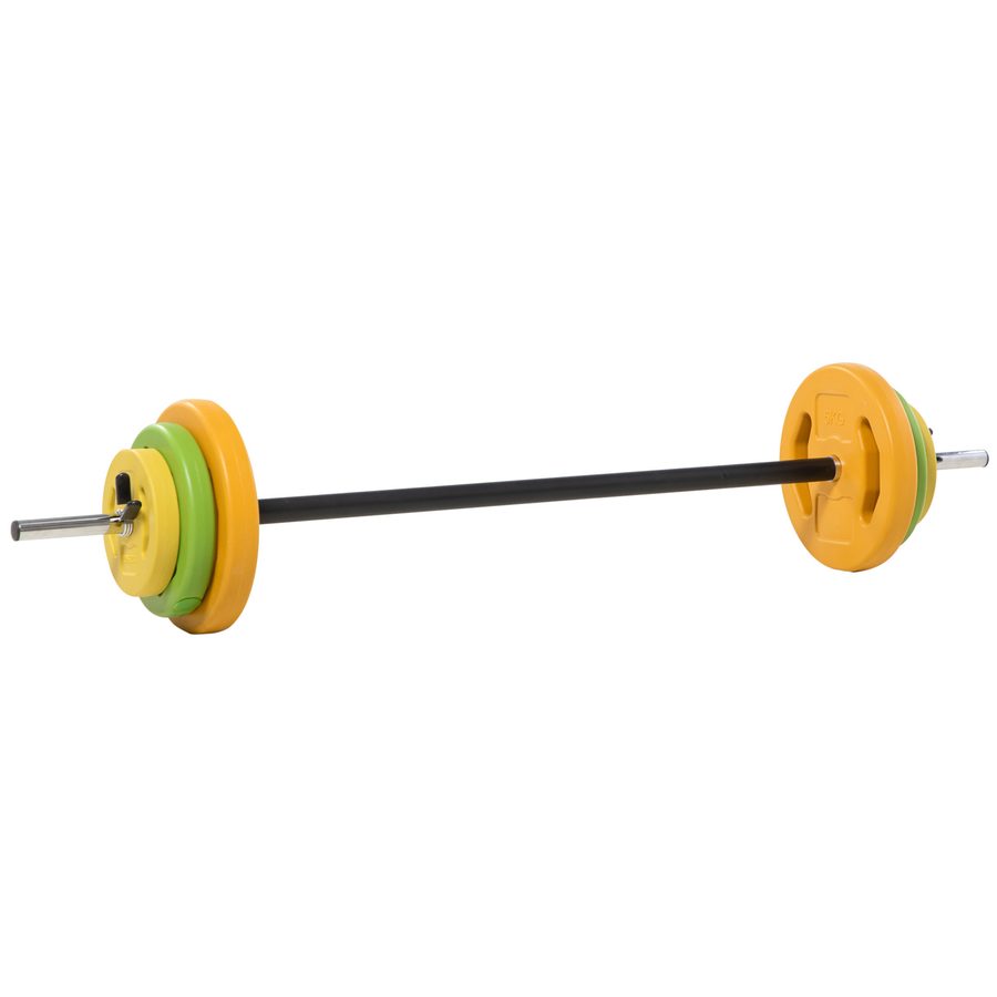 HOMCOM Hanteln Set 20kg Hantelset aus Metall Kurzhanteln mit Verbindungsrohr Rutschfester Griff Langhanteln Workout Hantel Gewichte Dumbbell Set für Zuhause   Aosom von HOMCOM