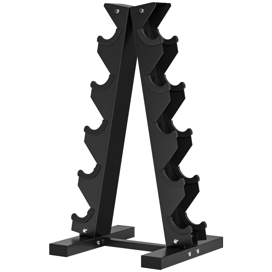 SPORTNOW Hantelständer Kurzhantelablage für 10 Kurzhanteln 5 Ebenen bis 100 kg belastbar für Fitness & Home Gym   Aosom.de von SPORTNOW