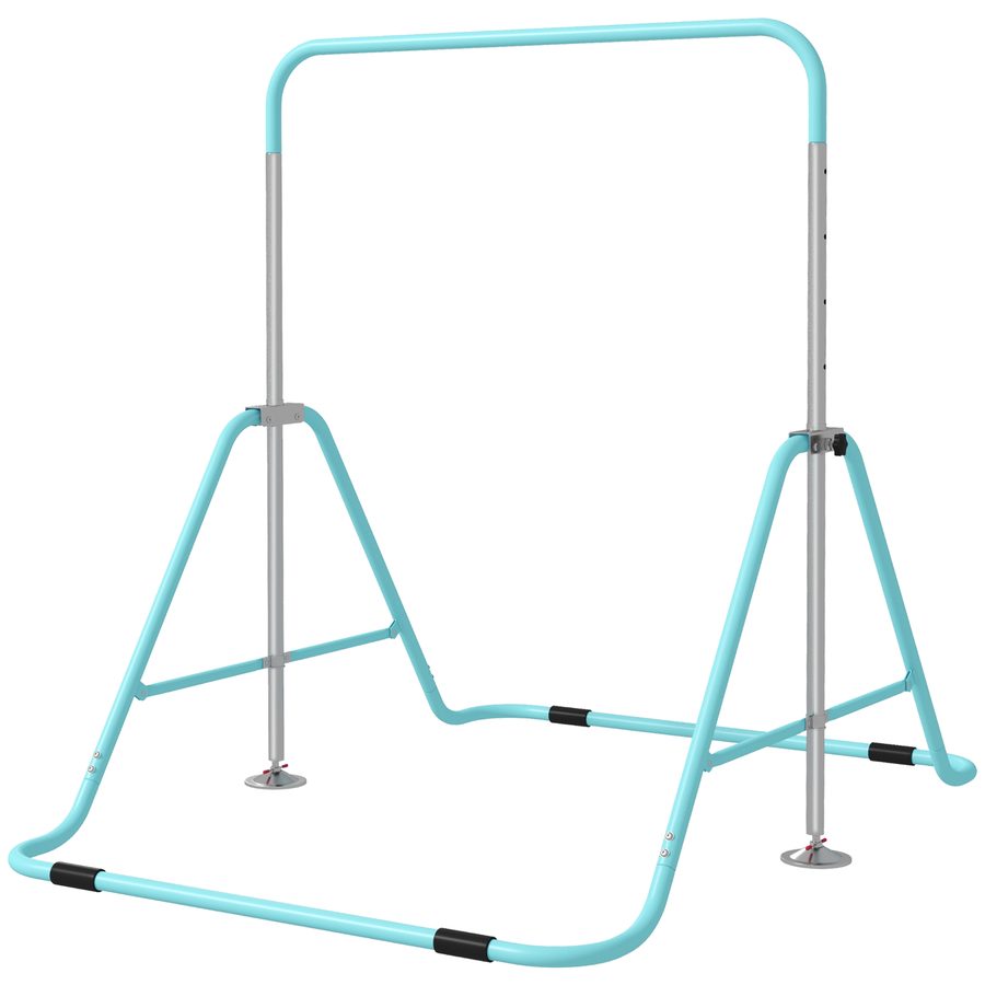 HOMCOM Kindergymnastikstange, klappbar, Höhenverstellbar von 88 bis 128 cm, mit Dreiecksbasis aus Stahl, Grün   Aosom von HOMCOM