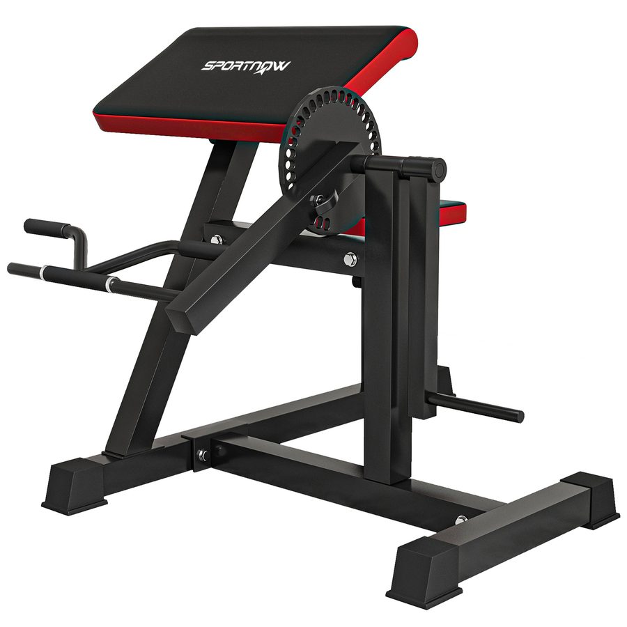 SPORTNOW Bizeps Trizeps Curl Maschine Fitnessgerät mit 5-stufig verstellbarem Sitz für Trizeps Extension, Kunstleder Schwarz   Aosom.de von SPORTNOW