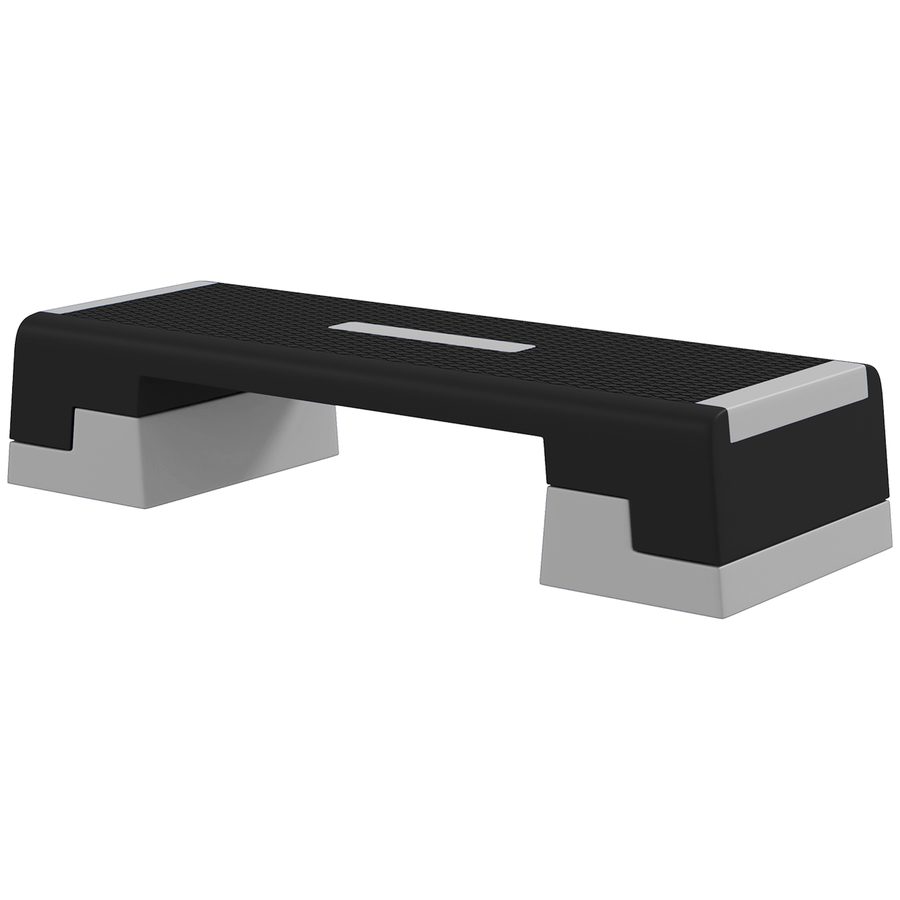 SPORTNOW Stepper mit Höhenverstellung, abnehmbaren Stufen und rutschfester Basis, Aerobic-Step aus ABS, 97x36x15/20/25 cm, Grau   Aosom von SPORTNOW