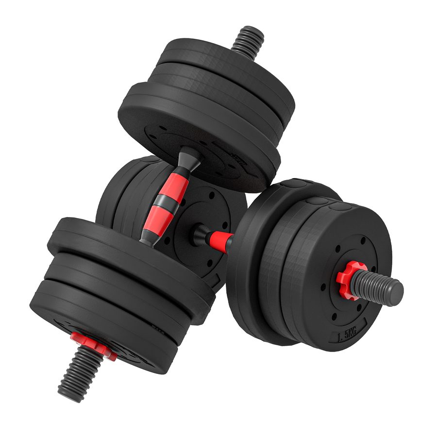 HOMCOM 2 in 1 Hanteln Set 20 kg verstellbare Kurzhantel & Langhantel professionell Dumbbell Krafttraining und Gewichtheben für Zuhause Fitness   Aosom von HOMCOM
