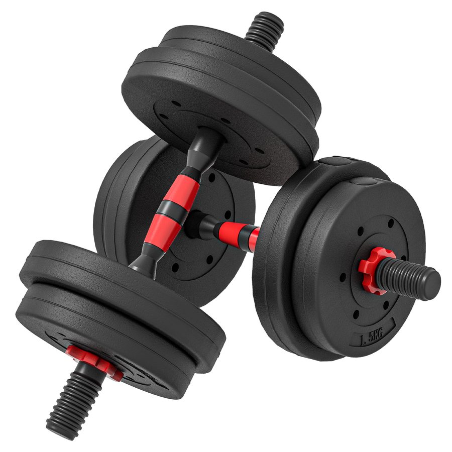 HOMCOM 2 in 1 Hanteln Set 15 kg verstellbare Kurzhantel & Langhantel professionell Dumbbell Krafttraining und Gewichtheben für Zuhause Fitness   Aosom von HOMCOM
