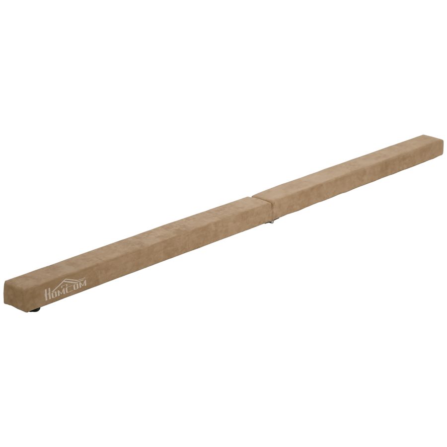 HOMCOM Schwebebalken 210 cm klappbar für Indoor Outdoor, Turnbalken Balance Beam bis 120 kg, stabiler Balancierbalken in Braun   Aosom.de von HOMCOM