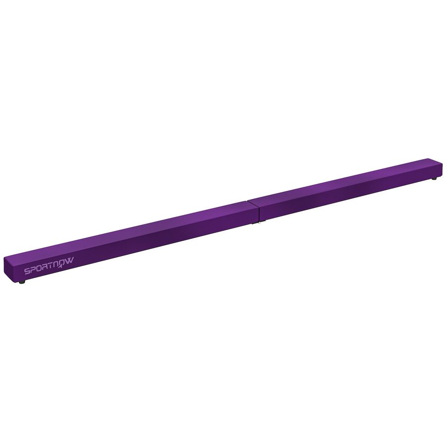 SPORTNOW Balance Beam 210 cm aus Samt faltbar, Balance Beam mit rutschfestem Boden, Gymnastikausrüstung für Kinder und Erwachsene, Violett   Aosom von SPORTNOW