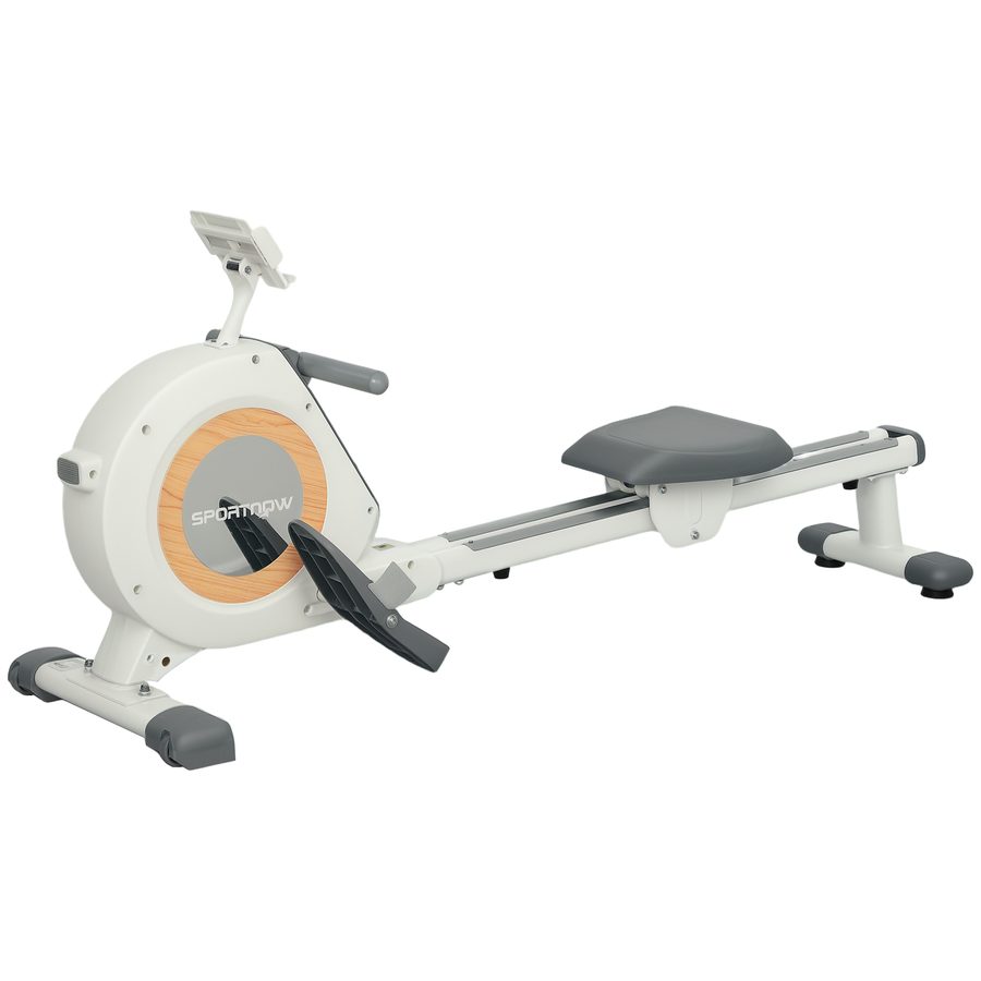 SPORTNOW Rudergerät für Zuhause, Magnetisches Rudergerät mit 16 Widerstandsstufen, LCD-Monitor, Rudermaschine mit Telefon-/IPAD-Halter,  für Cardio-Training, bis 150kg belastbar   Aosom von SPORTNOW