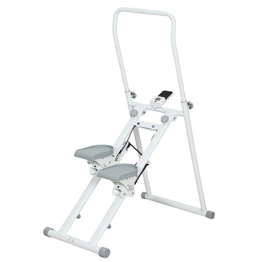 SPORTNOW Vertical Climber Stepper, klappbarer kompakter Home-Fitness-Stepper mit verstellbarem Handgriff, rutschfesten Pedalen, LCD-Display, Ganzkörper-Cardio-Training für Zuhause   Aosom von SPORTNOW
