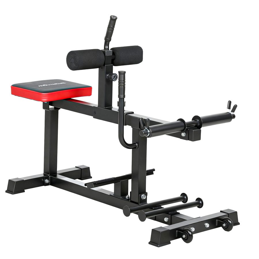 SPORTNOW Beinstrecker, 2 in 1 Verstellbar Beinbeuger mit Bandstiften und Rädern, Beintrainer Heimtrainer für Bein- und Oberschenkel-Training, Fitnessgerät für Zuhause Home Gym   Aosom von SPORTNOW