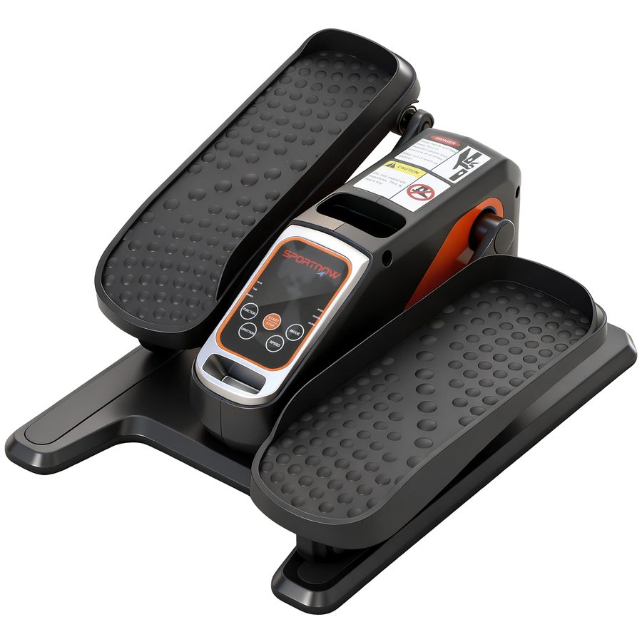 SPORTNOW Mini Ellipsentrainer für Zuhause Untertisch Elektrischer Crosstrainer mit Fernbedienung LED-Display 12 Geschwindigkeiten Auto- und manuellen Modi Leise Tragbar Pedaltrainer für Senioren Büro   Aosom von SPORTNOW