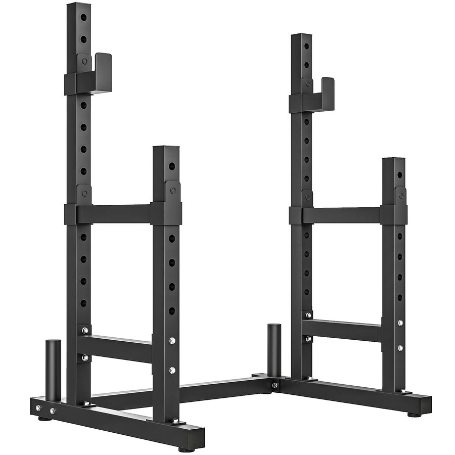 SPORTNOW Hantelständer 2 Ebenen Hantelscheibenständer aus Stahl Langhantelablage bis 300 kg belastbar Hantelablage Squat Rack Langhantelständer für Krafttraining   Aosom von SPORTNOW