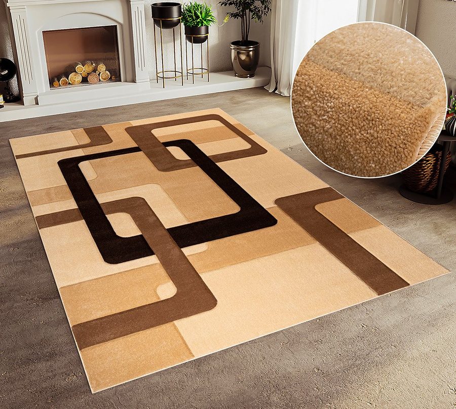 OTTO home Teppich Maxim, rechteckig, Höhe: 13 mm, Hoch-Tief-Effekt, Kurzflor, 3D-Design, Kundenliebling von OTTO home