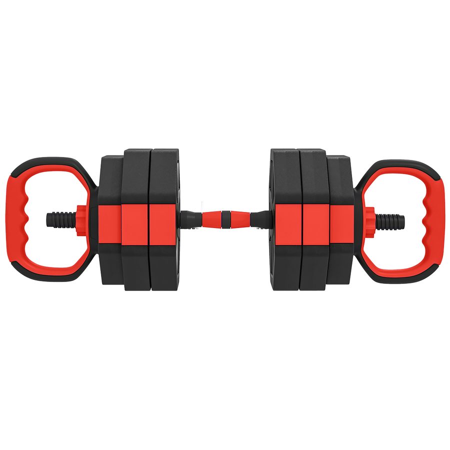 SPORTNOW 4-in-1 Hantelset Kurzhantel Set Kurzhanteln Langhanteln verstellbar 25 KG Hanteln Set Dumbbell mit Verbindungsrohr Sternverschlüsse Kurzhantelset für Krafttraining Zuhause   Aosom von SPORTNOW