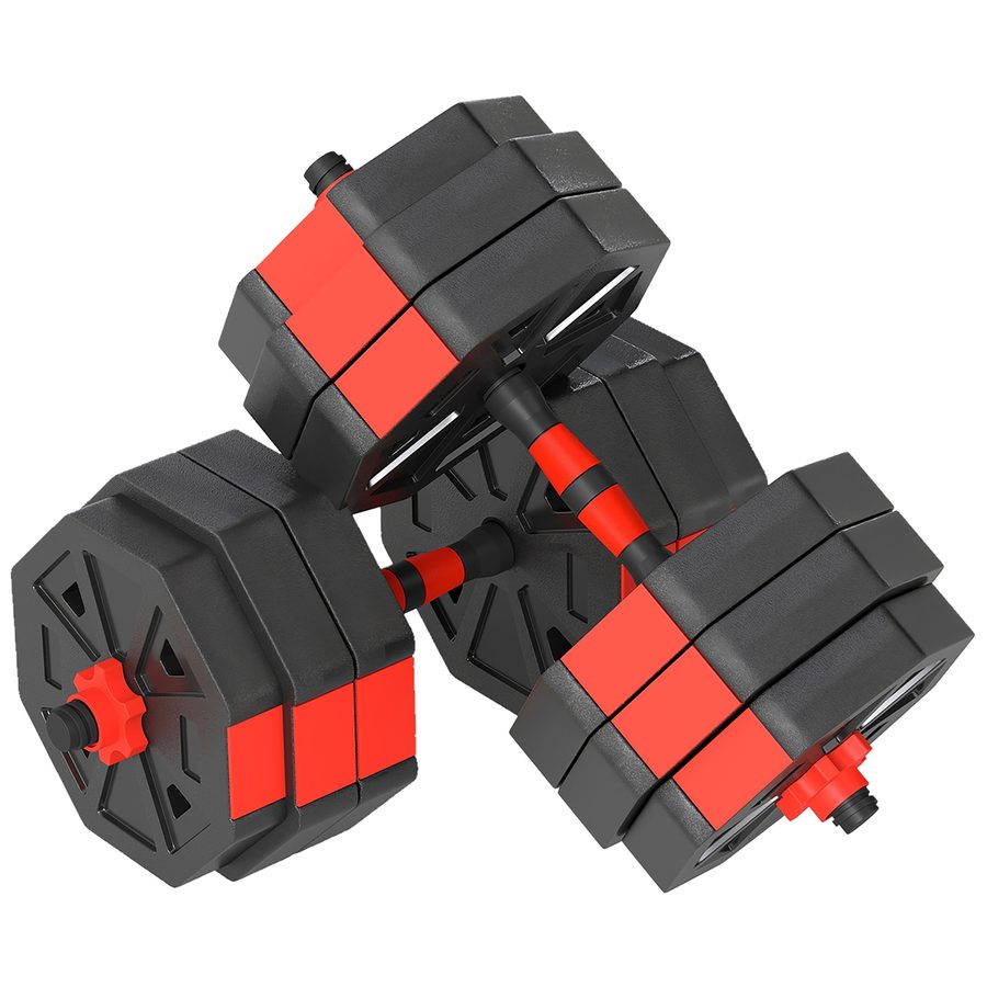 SPORTNOW 6-in-1 Hantelset Kurzhantel Set Kurzhanteln Langhanteln verstellbar 30 KG Hanteln Set Dumbbell mit Verbindungsrohr Sternverschlüsse Kurzhantelset für Krafttraining Zuhause   Aosom von SPORTNOW