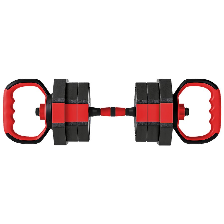 SPORTNOW 4-in-1 Hantelset Kurzhantel Set Kurzhanteln Langhanteln verstellbar 20 KG Hanteln Set Dumbbell mit Verbindungsrohr Sternverschlüsse Kurzhantelset für Krafttraining Zuhause   Aosom von SPORTNOW