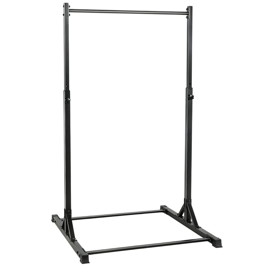 SPORTNOW Stand-Klimmzugstange und Kraftstation - Power Tower 200 kg, 8 Höhenstufen, robuster Stahlrahmen 128 cm, Fitnessgerät für Heimtraining und Klimmzüge, schwarz   Aosom von SPORTNOW