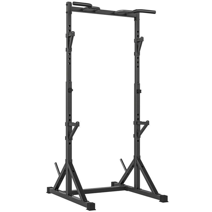 SPORTNOW Hantelständer 2 Ebenen Hantelscheibenständer aus Stahl Langhantelablage bis 200 kg belastbar Hantelablage Squat Rack Langhantelständer für Krafttraining   Aosom von SPORTNOW