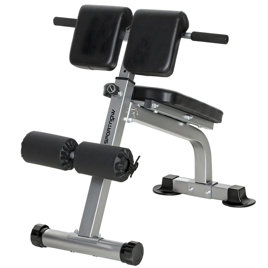 SPORTNOW Multifunktionale Römische Bank, Klappbarer Römischer Stuhl mit verstellbarer Neigung und Höhe für Rückenhyperextensionen, Bauch- und Hantelbank für Heimtraining, Kapazität 150kg   Aosom von SPORTNOW