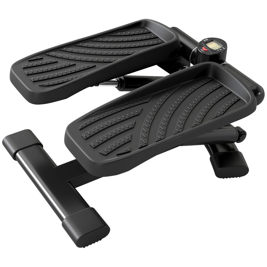 SPORTNOW 2‑in‑1 Mini‑Stepper – Step & Twist, LCD‑Display, große rutschfeste Pedale, 100 kg, Schwarz   Aosom von SPORTNOW