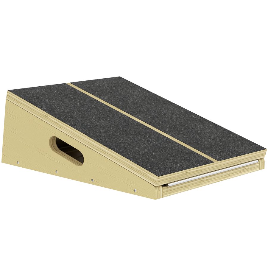 SPORTNOW 2-in-1 Schrägbrett aus Holz Slant Board mit 4 Winkeln Tragegriff, Sports Balance Board Verstellbar Wadenstrecker Balancebrett für Wadenstreckung   Aosom von SPORTNOW