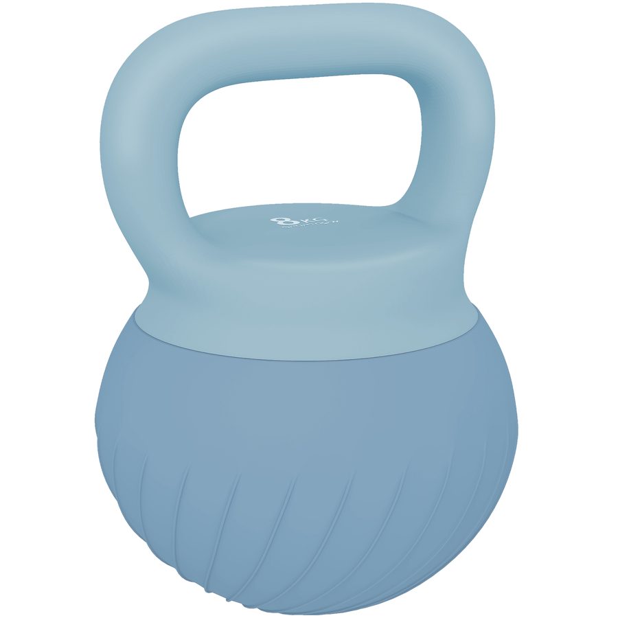 SPORTNOW Kettlebell 8 kg, Soft-Kettlebell mit Metallsandfüllung und rutschfestem Griff, für Bodybuilding-Training zu Hause und im Fitnessstudio, Hellblau   Aosom von SPORTNOW