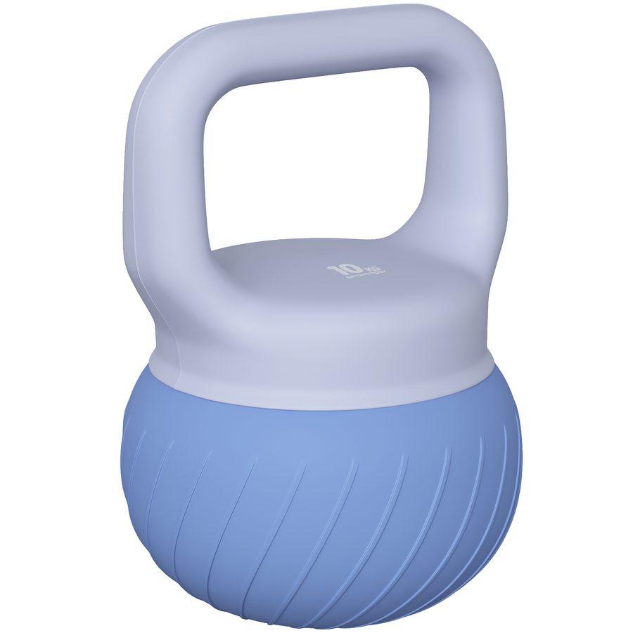 SPORTNOW Kettlebell 10 kg, Kettlebell mit ergonomischem, rutschfestem Griff, Kugelhantel, Krafttraining, Workout, für Fitnessstudio, blau   Aosom von SPORTNOW