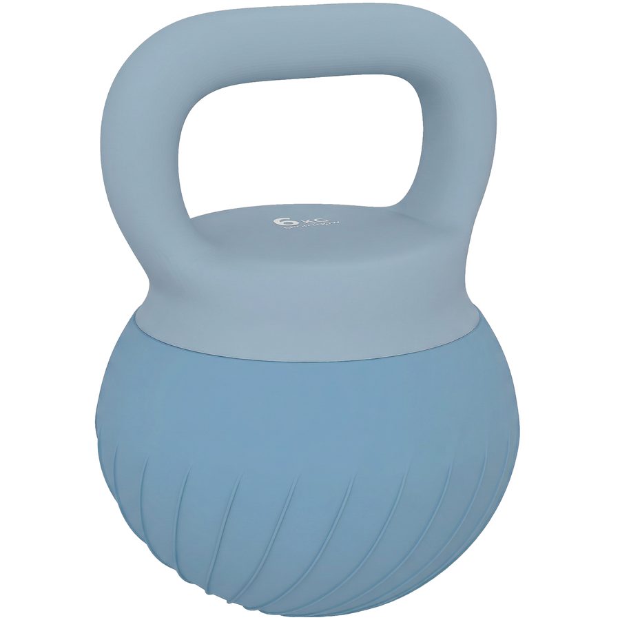 SPORTNOW Kettlebell 6 kg, Soft-Kettlebell mit Metallsandfüllung und rutschfestem Griff, für Krafttraining zu Hause und im Fitnessstudio, Hellblau   Aosom von SPORTNOW