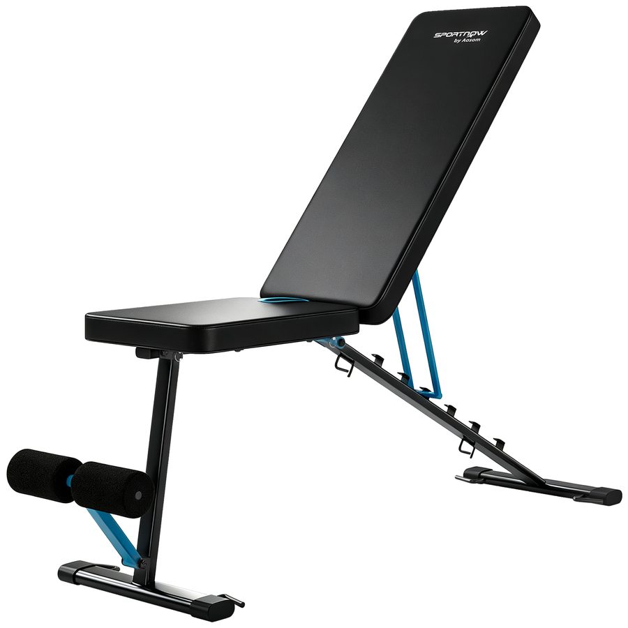 SPORTNOW Hantelbank verstellbar Klappbar Trainingsbank mit Beinstrecker 7-Fach Rückenlehne, verstellbar Polster, Multifunktionale Schrägbank 300 kg Last Rückentrainer für Home Gym Grün   Aosom von SPORTNOW