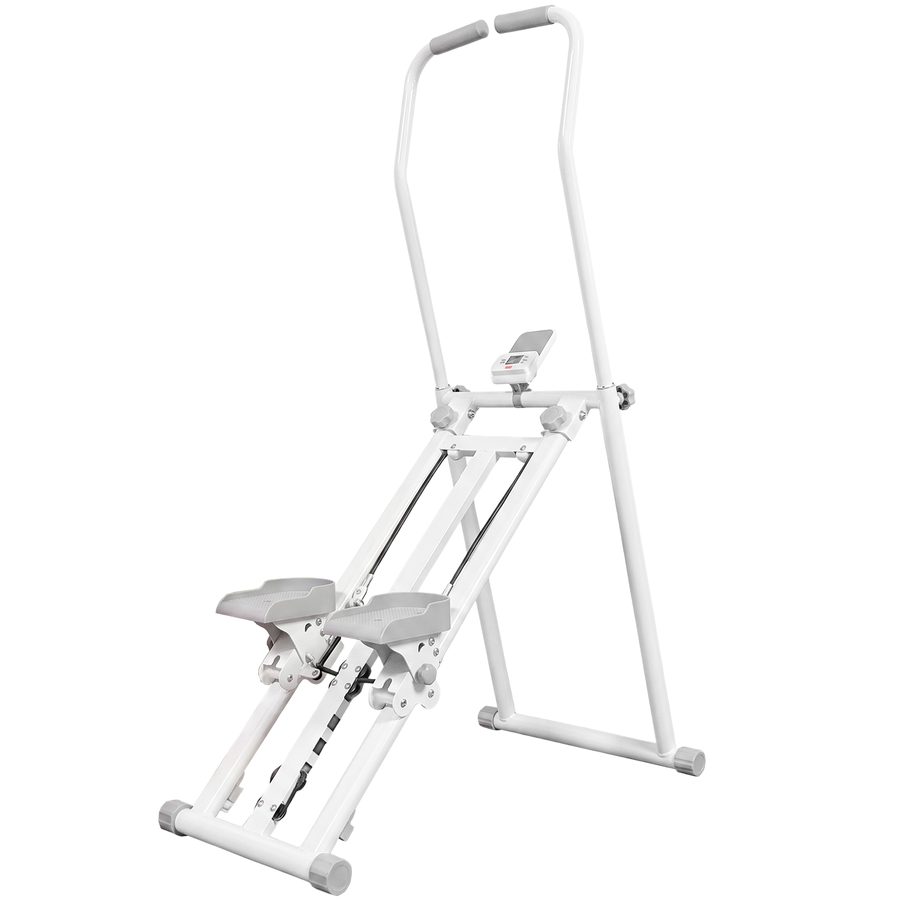 SPORTNOW Klappbarer Treppen-Stepper mit 3 Widerstandsstufen - Vertikaler Climber, höhenverstellbar, LCD-Display, geneigte Pedalen - Fitness-Stepper für Zuhause, Belastung 150 kg   Aosom von SPORTNOW