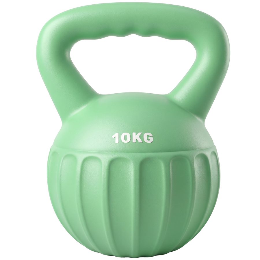 SPORTNOW Kettlebell Kugelhantel 10 kg Gewicht-Hantel mit Sand befüllt für Anfänger Zuhause Krafttraining Grün   Aosom von SPORTNOW