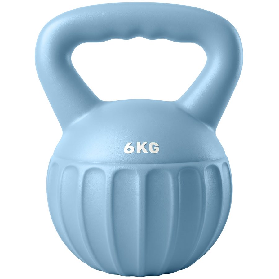 SPORTNOW Kettlebell Kugelhantel 6 kg Gewicht-Hantel mit Sand befüllt für Anfänger Zuhause Krafttraining Blau   Aosom von SPORTNOW